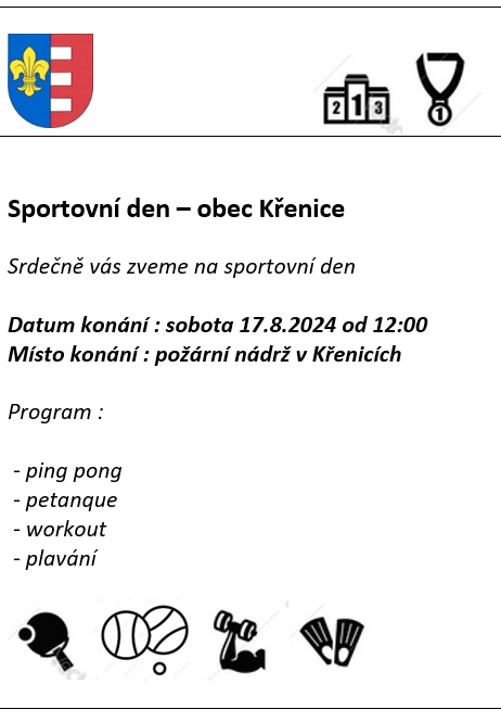 OZN-20240802_Pozvánka sportovní den Křenice dne 17.8.2024